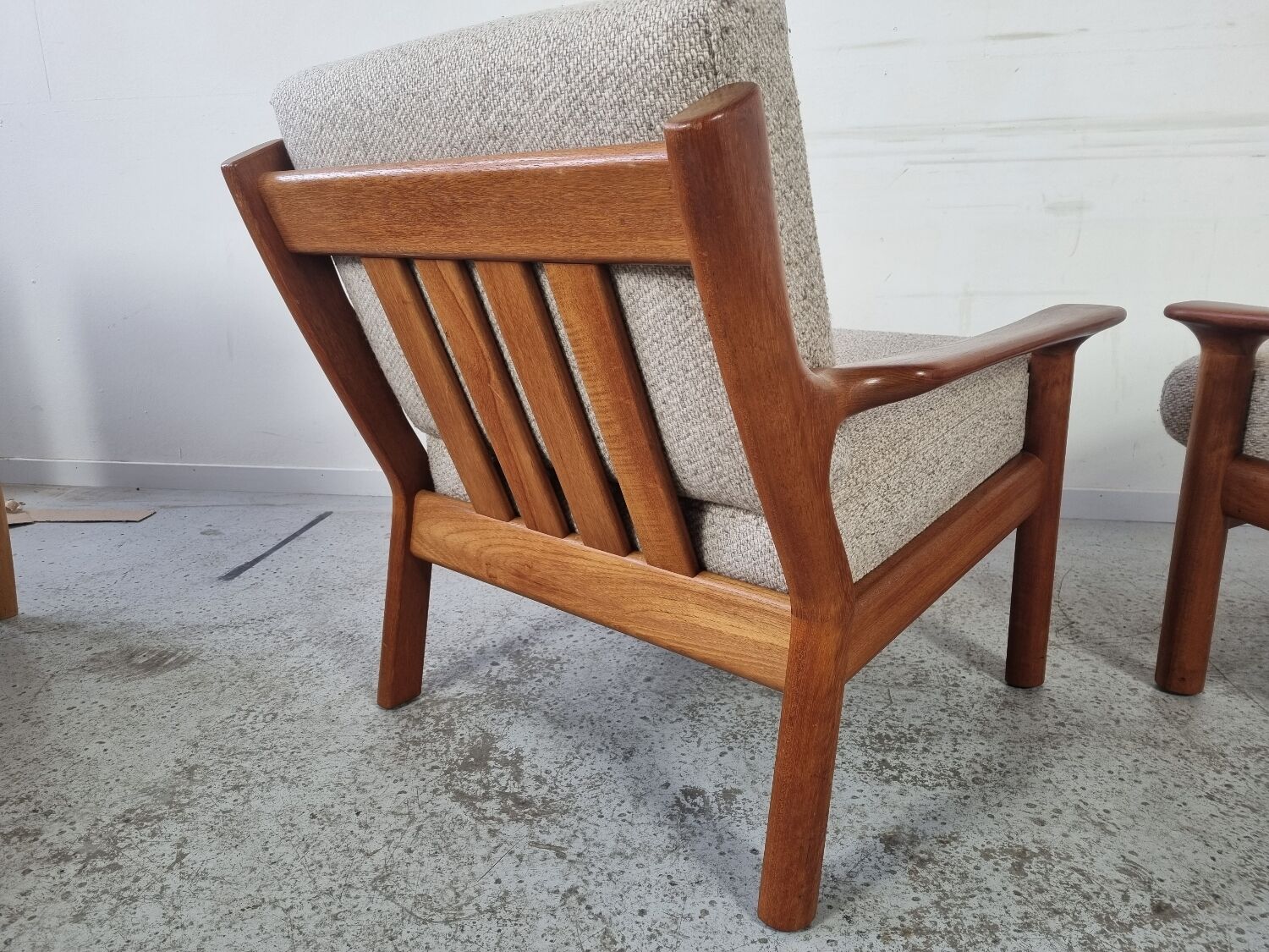 Pair of Scandinavian teak armchairs by Juul Kristensen, Denmark 1970s