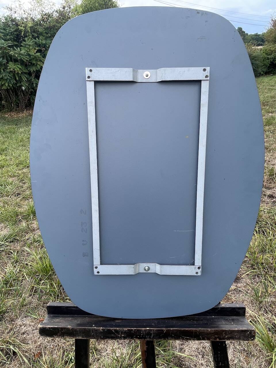 Vintage Wall Mirror, smoked glass, two-tone circa 1980s