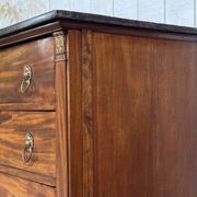 Commode Empire en acajou et dessus marbre XIXème