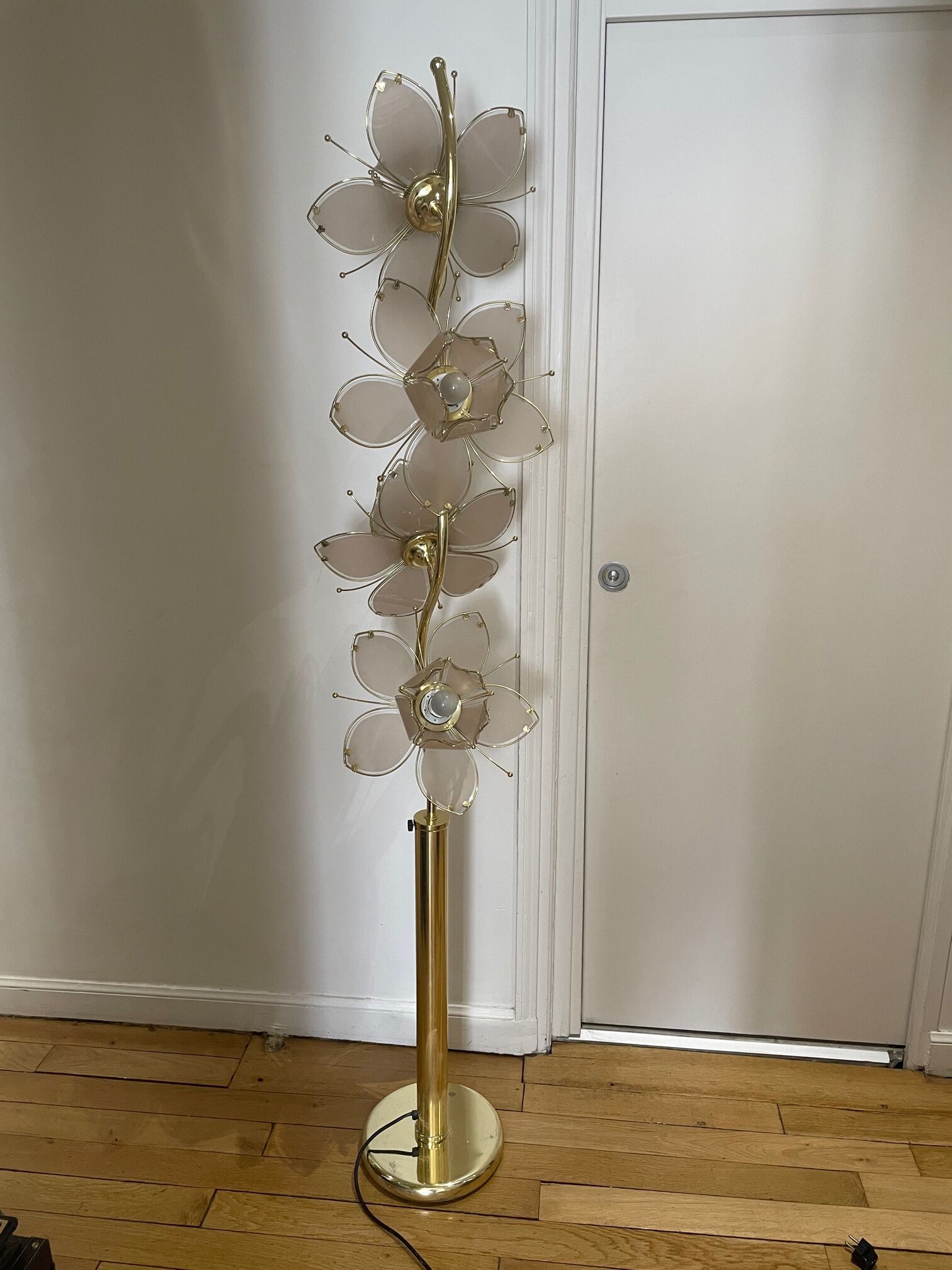 Italian lotus flower floor lamp