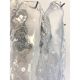 Set of Two Transparent and White “Fiamma” Murano Glass Wall Sconces