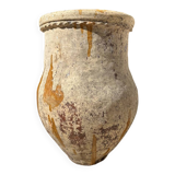 Ancient terracotta pottery jar