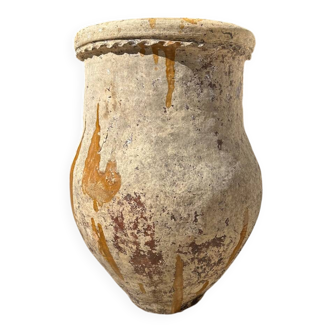 Ancient terracotta pottery jar