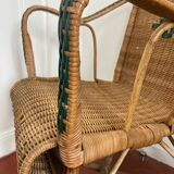 Vintage wicker armchair