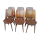 Suite of 6 chairs by Bistrot Baumann model Mondor 1960s