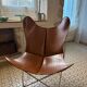 Fauteuil AA Butterfly en cuir perforé marron – design iconique Airborn