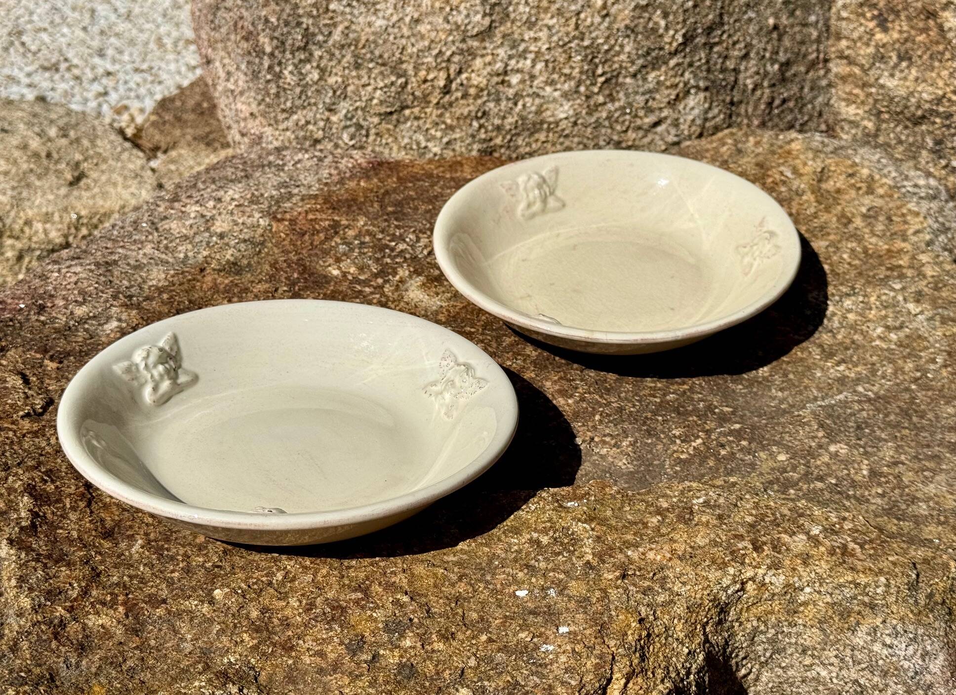 2 antique plates, for soup or porridge