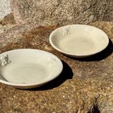 2 antique plates, for soup or porridge