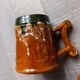3 polychrome ceramic beer mugs with Fat Lava effect