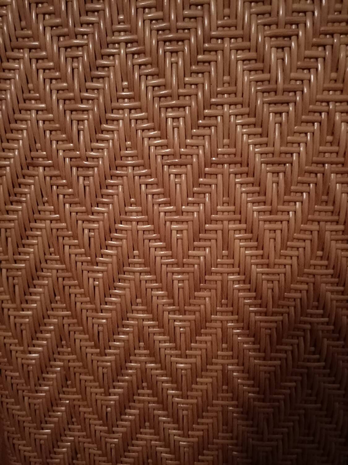 Wooden and rattan wardrobe