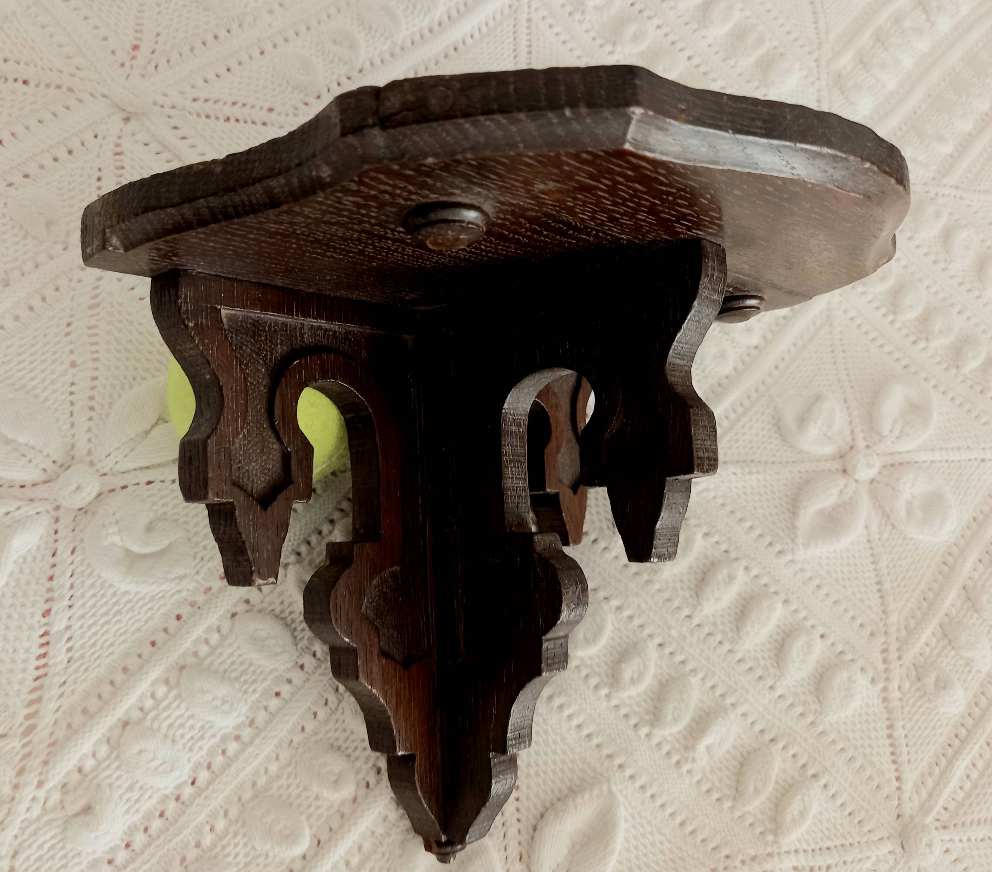 Small dark wood shelf