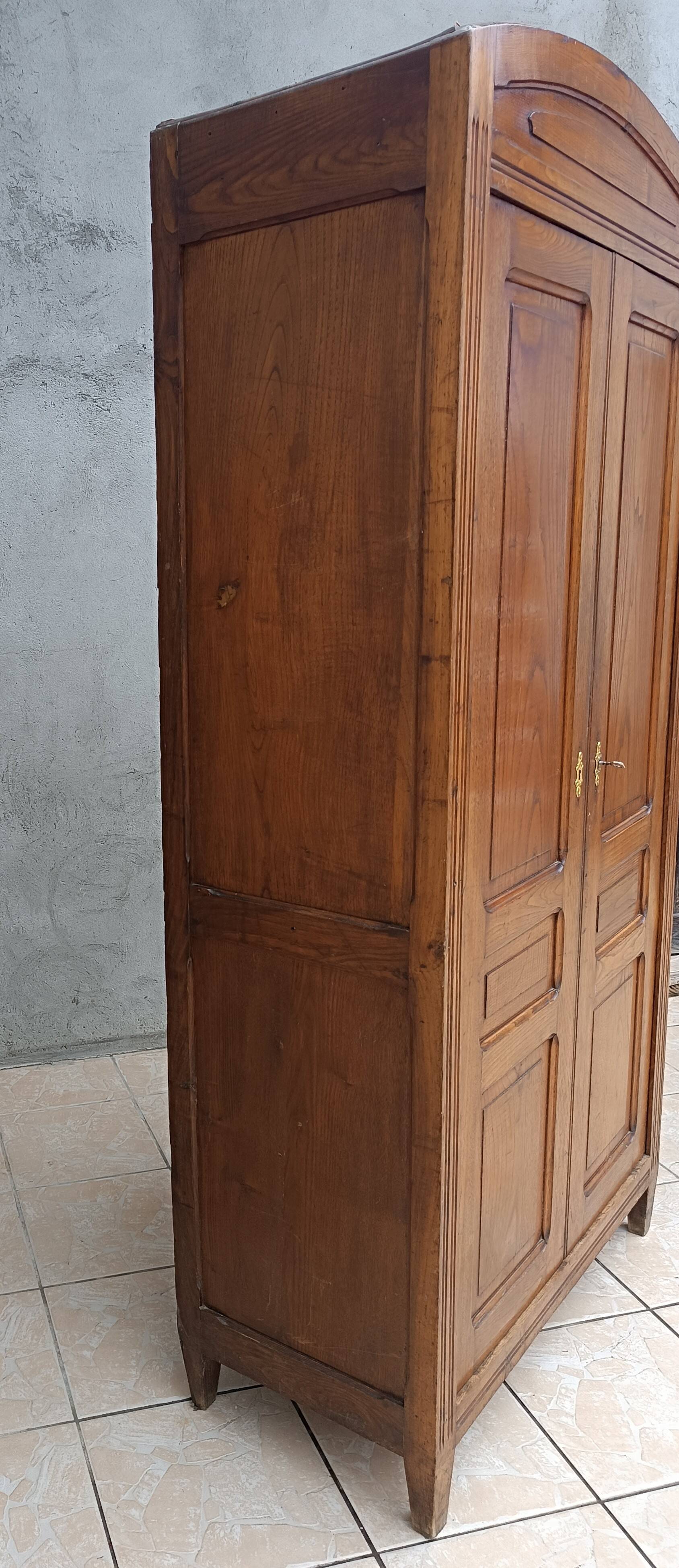 Art Deco oak wardrobe