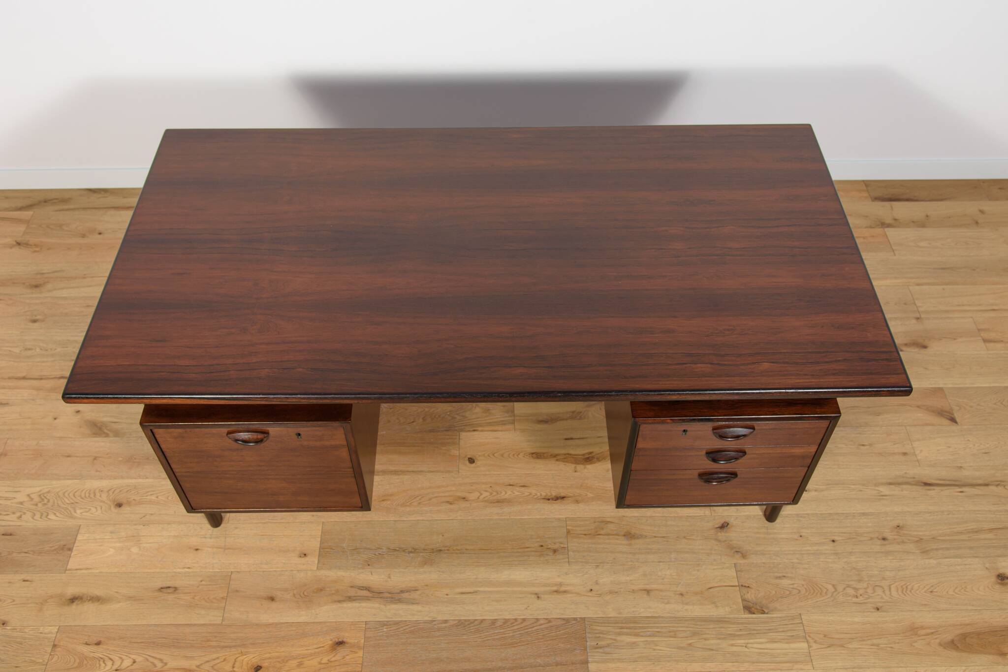 Mid-Century Freestanding Rosewood Desk by Kai Kristiansen for Feldballes Møbelfabrik, 1960s