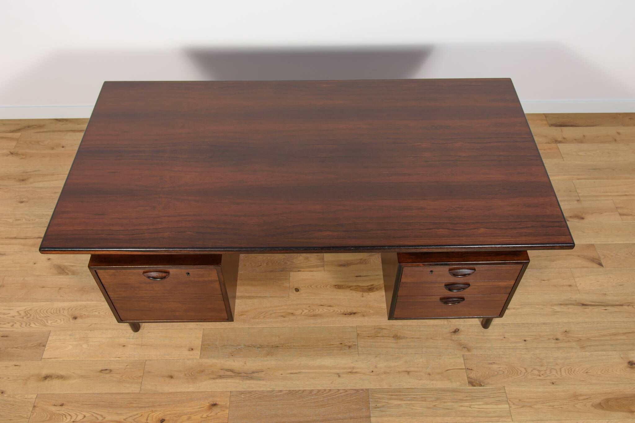 Mid-Century Freestanding Rosewood Desk by Kai Kristiansen for Feldballes Møbelfabrik, 1960s