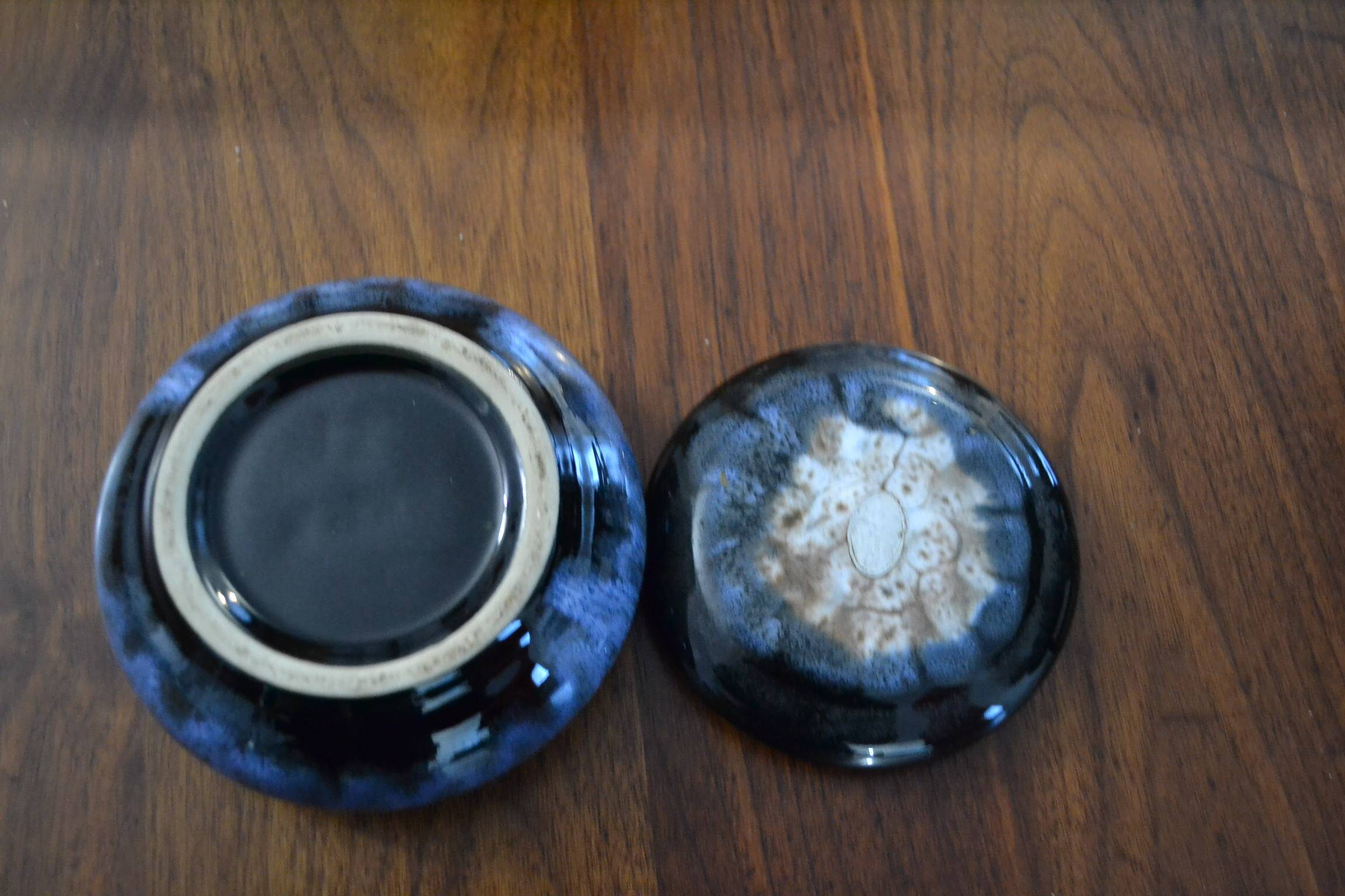 Flamed stoneware bonbonnière