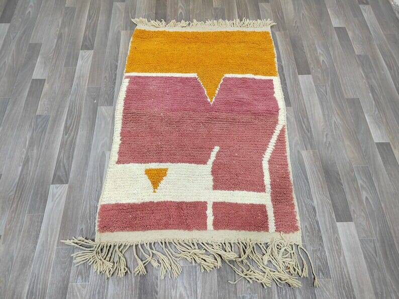 Handmade Beni Ouraine rug, size 100 x 200 cm