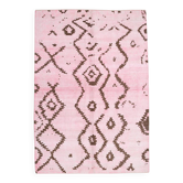 Tapis Kilim moderne rose et marron 7x10, 208x300cm