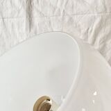 Vintage white opaline ball pendant light