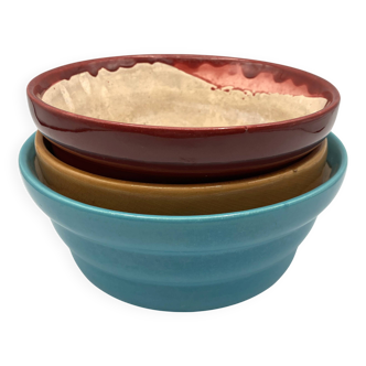 Trio de cache-pots en céramique des années 50