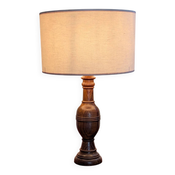Lampe Vintage en noyer massif