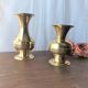 Gilded brass soliflore vase