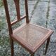 Chaise bois et cannage art-déco
