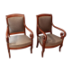 Paire de fauteuils d'époque restauration en acajou