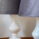 Paire lampes albâtre vintage
