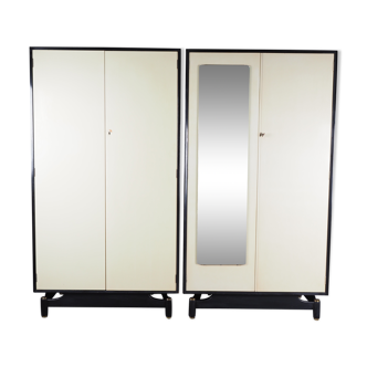 E Gomme for G Plan wardrobes pair, 1960s