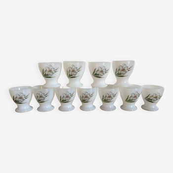 11 Arcopal egg cups Narcisse model