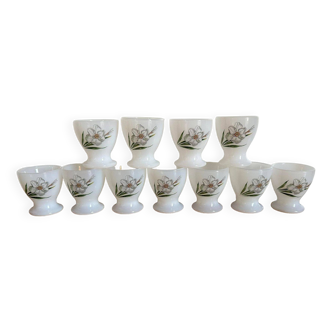 11 Arcopal egg cups Narcisse model