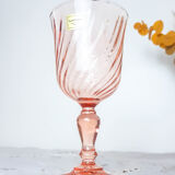 set of 6 red wine glasses pink rosaline luminarc arcoroc 14.5cm vintage