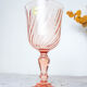 set of 6 red wine glasses pink rosaline luminarc arcoroc 14.5cm vintage
