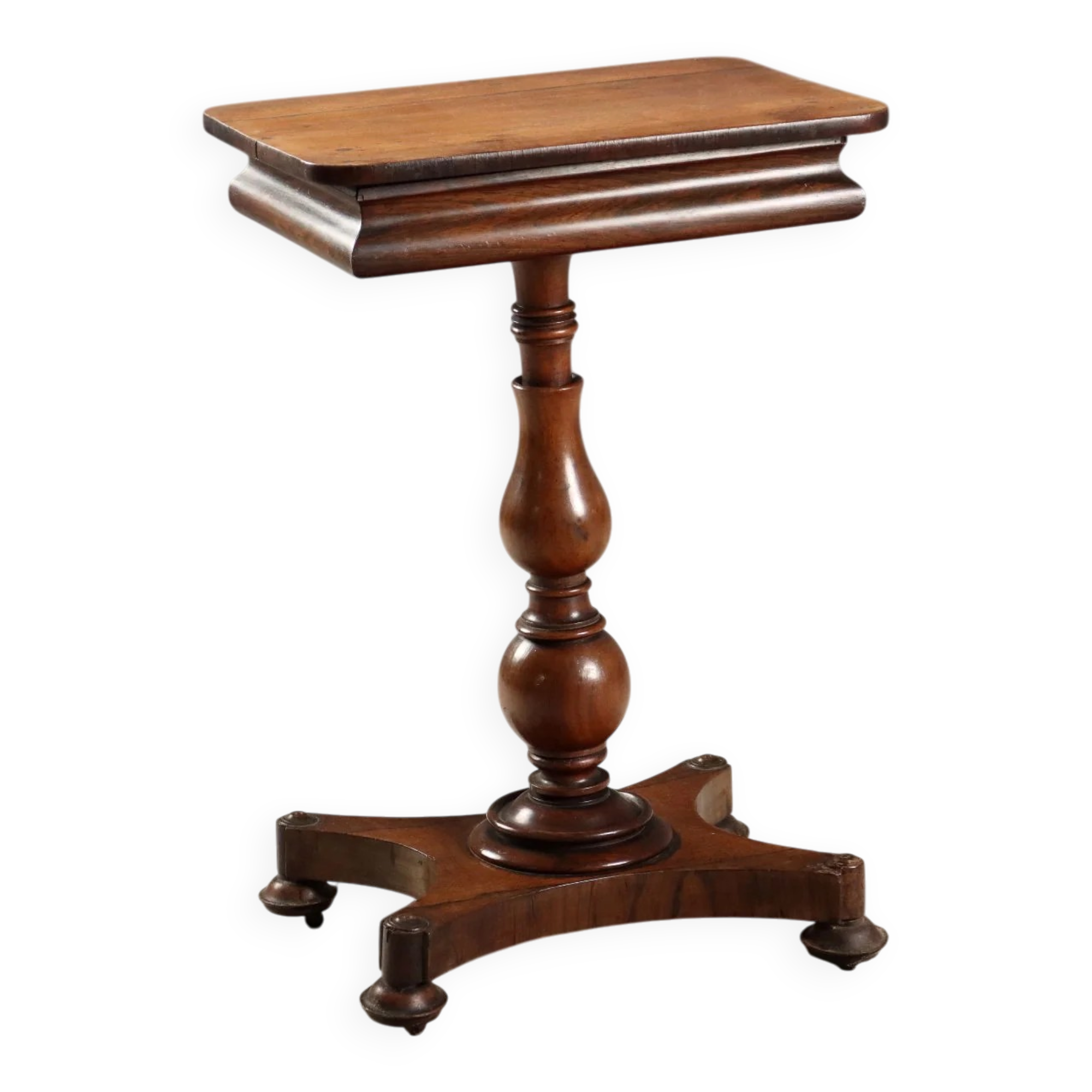 Small antique wooden table with drawer, Italy, 19th century.