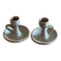 Set of 2 stoneware candlesticks from the marsh.