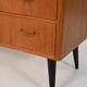 Scandinavian teak chest of drawers with black legs
