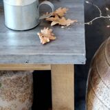 Îlot de cuisine en bois – Plateau zinc finition brute