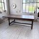 Solid oak table 1900 drapery style XL 280cm with extensions