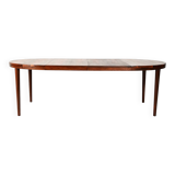 Table extensible arrondie en palissandre danois, années 1950/60