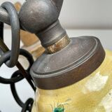 Chandelier with 4 lights in Saint-Aignan earthenware, circa 1940