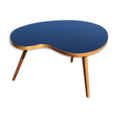 Bean coffee table with black glass top
