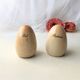Salt shaker pepper glazed stoneware egg shape