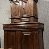 17th century walnut cabinet with recess, circa 1650-1680