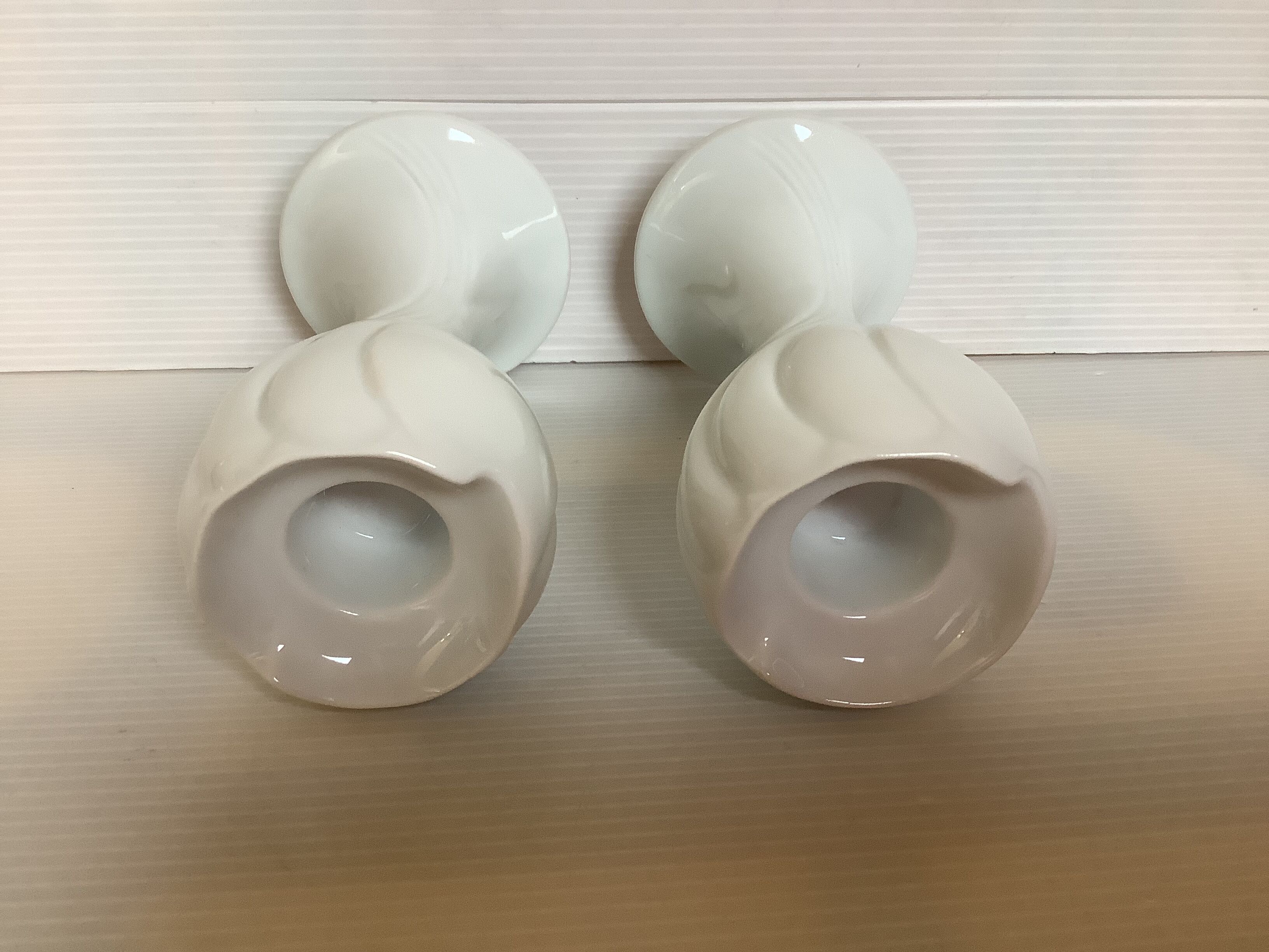 Pair of tulip flower candlesticks KPM Bavaria Germany