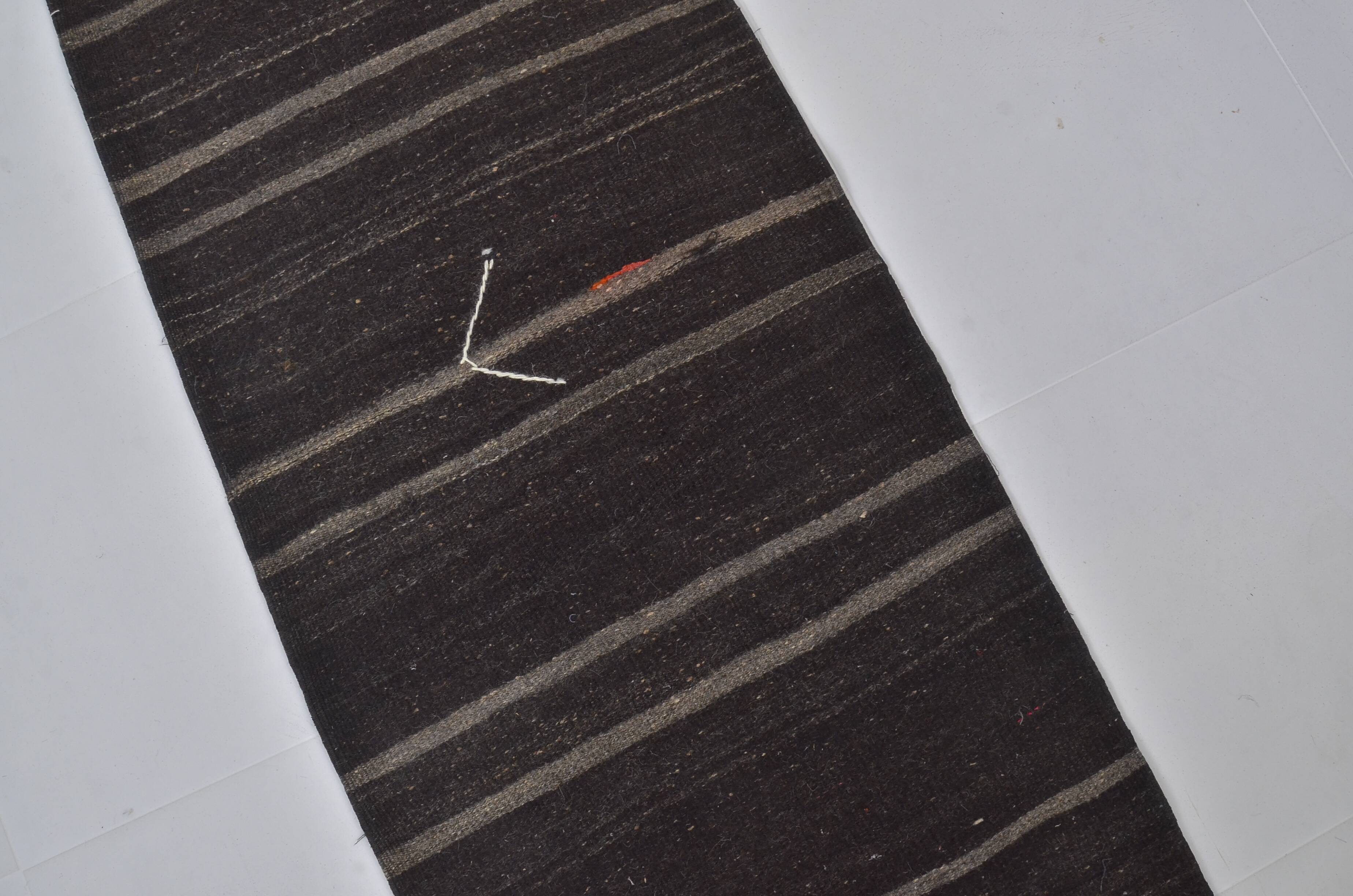 Oushak Black Vintage Kilim Rug Sku3823