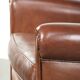 Large sheepskin wingback armchair in timeless English style