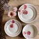 Set of 3 vintage iron clay dishes model 4205 from Saint Amand