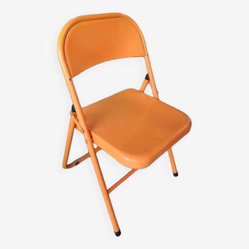 Vintage orange folding chair