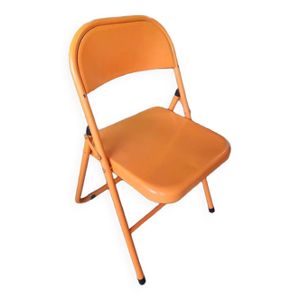 Vintage orange folding chair