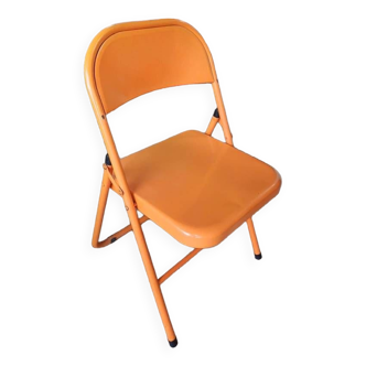 Chaise pliante orange vintage